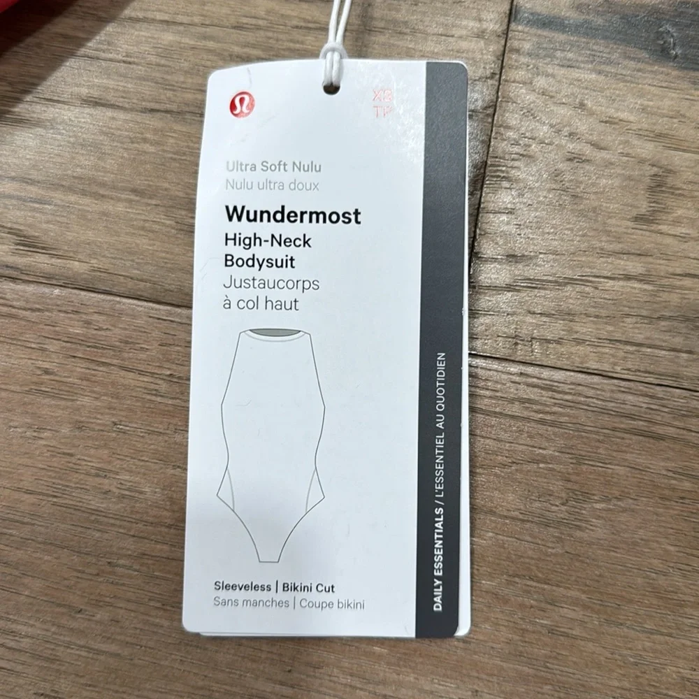 Lululemon Wundermost Ultra-Soft Nulu High-Neck Sleeveless Bodysuit Glaze Pink XS - Picture 8 of 13